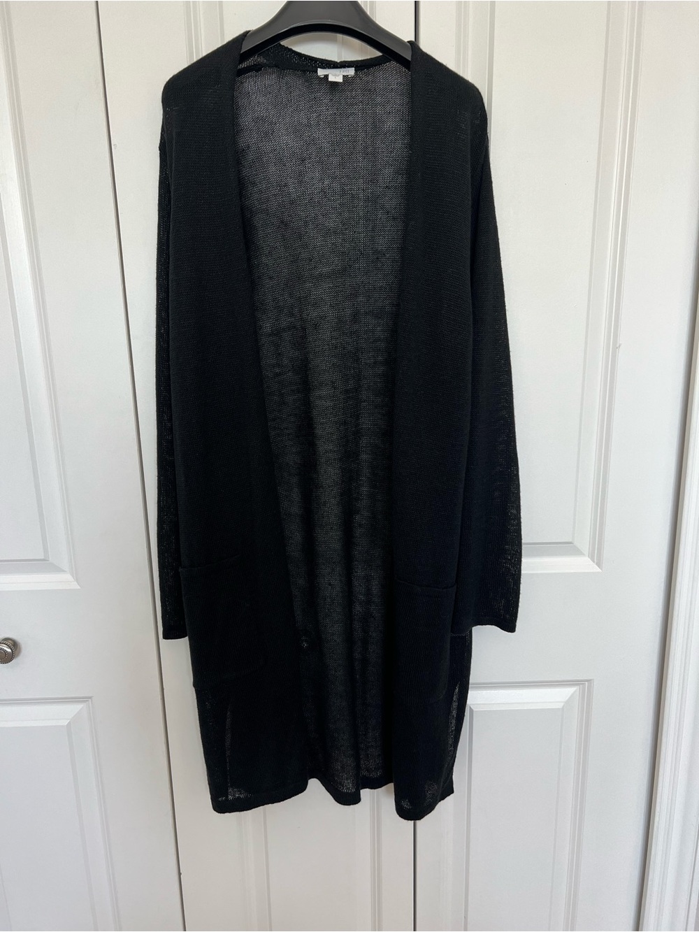 J. Jill Black Open-Front Longline Cardigan